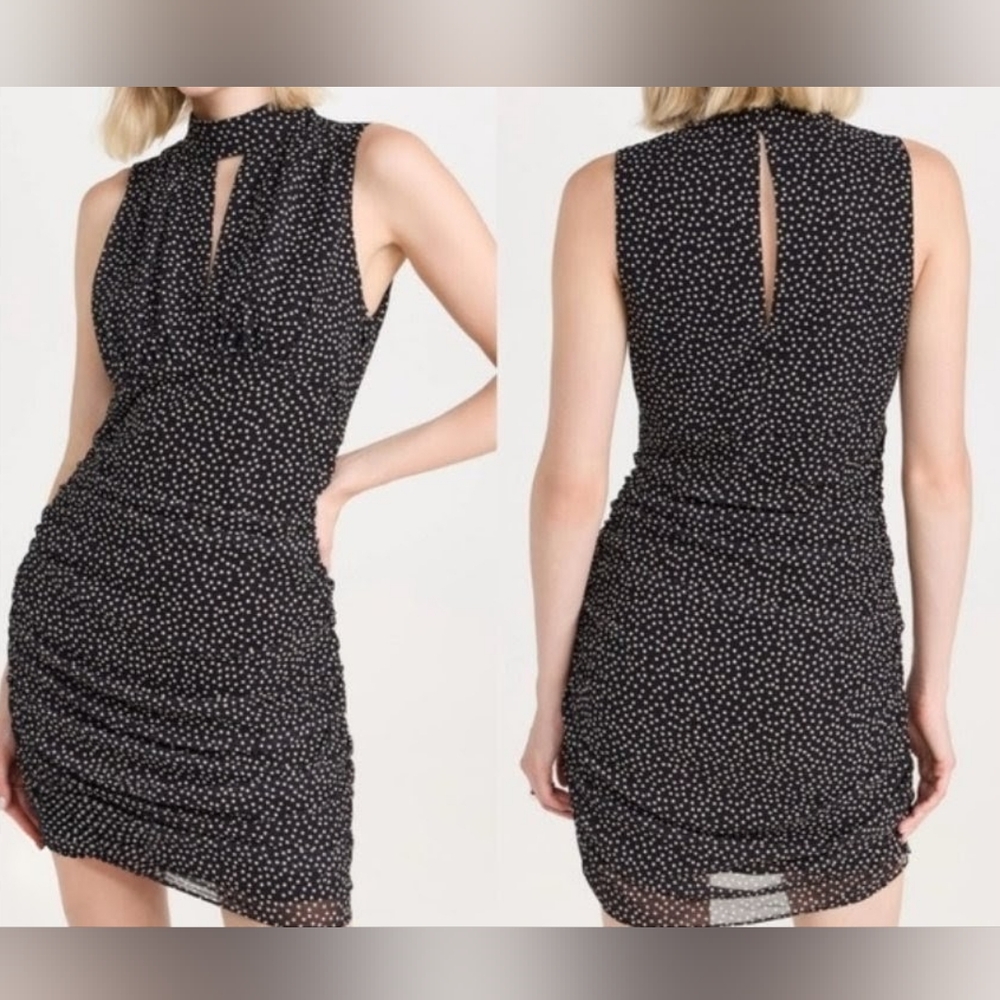 Amanda Uprichard Kimora Mini Dress In Casablanca Dot Print